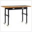 Banc de travail 59 po avec tiroir, pieds réglables en hauteur, table de travail en bambou pour table de travail sur roulettes, capacité de poids de 1320 lb