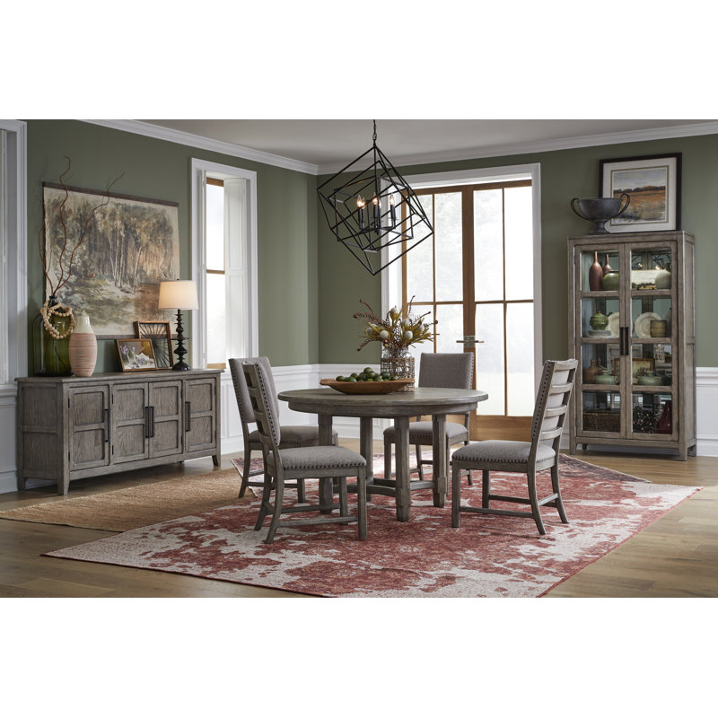Extendable 54" Round Dining Table