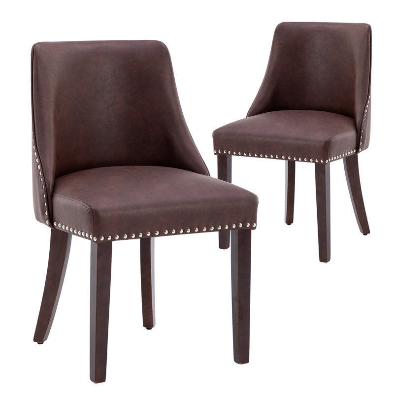 Faraja Solid Back Side Chair, Brown