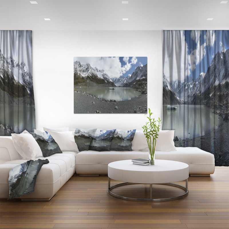 «New Zealand Mountains Panorama», reproduction de photo sur toile tendue, H 30 po x l 40 po