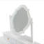 Coiffeuse compacte avec miroir réversible, coiffeuse avec tabouret, coiffeuse compacte pour petits espaces
