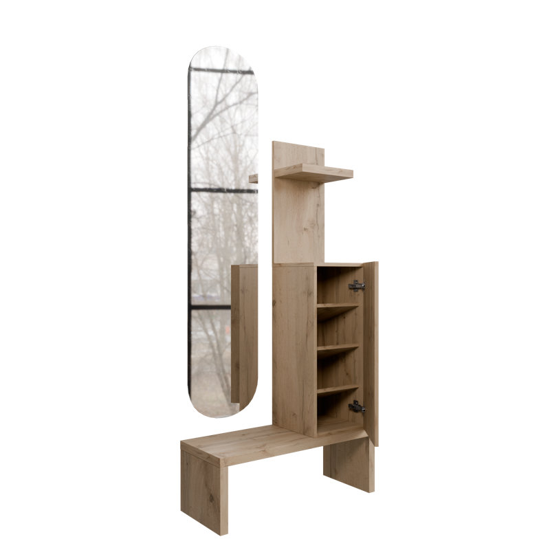 Myrone Hall Tree 80cm Wide, Beige