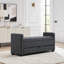 Banc de rangement rembourré moderne de 58,27 po de largeur avec double espace de rangement-1364369365