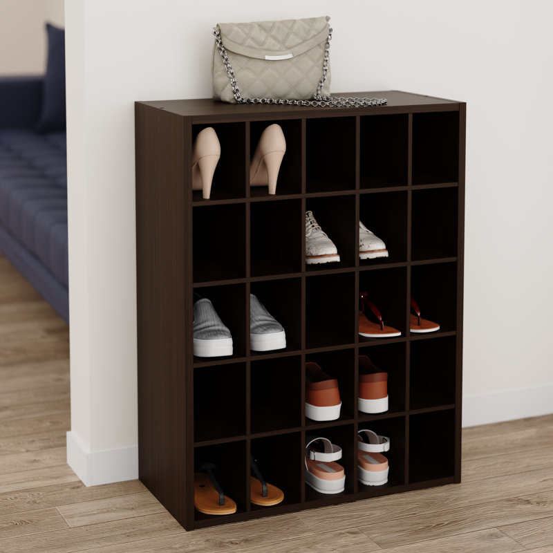 Stackable Organizers 12 Pair Shoe Rack, Espresso