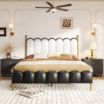 Zechariah PU Leather Upholstered Platform Bed by Mercer41