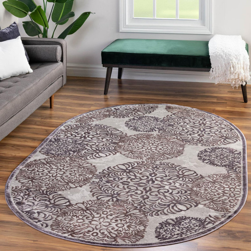 Alissa Abstract Indoor Rug, Oval 4' x 6'