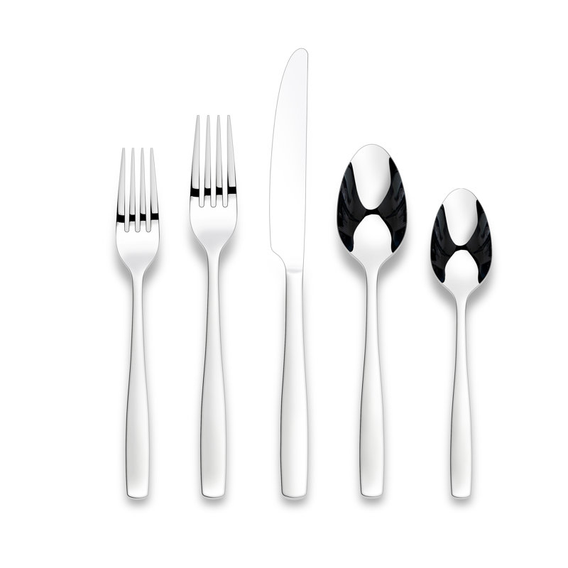 Eloise 18/0 Silver Stainless Steel Flatware Set, Stainless