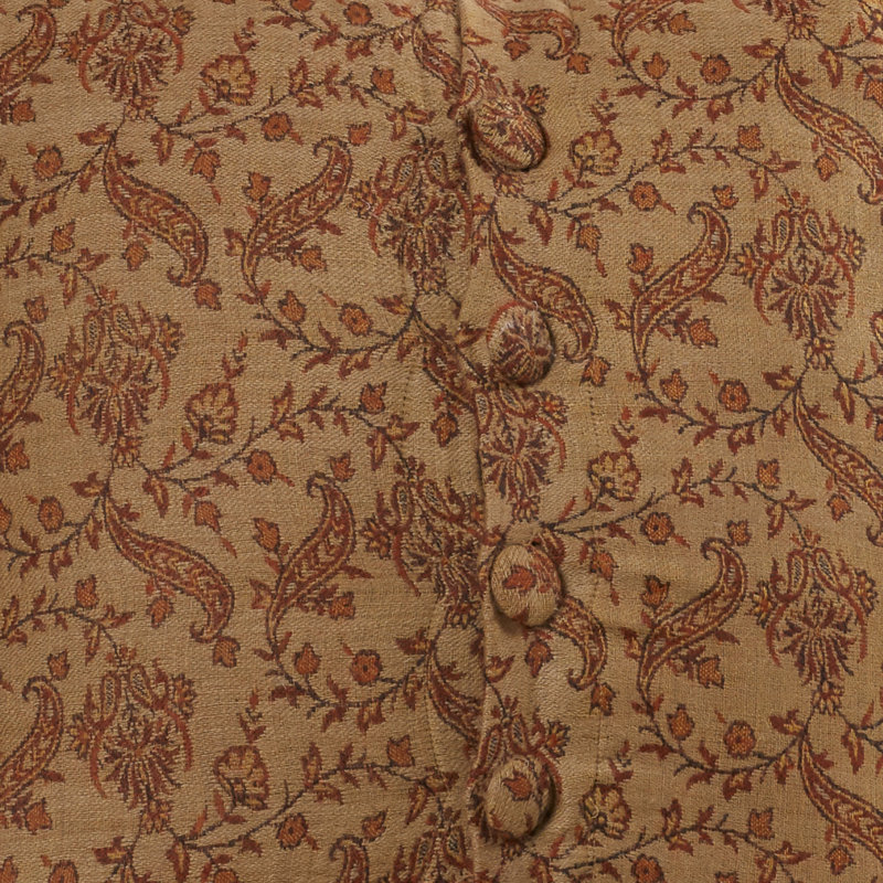 Floral Wool Reversible Throw Pillow
