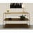 60" Brass Iron Console Table With Shelves