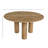 Heckman 55" Round Dining Table, Brown
