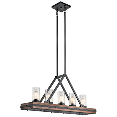 Luminaire suspendu linéaire à 5 lumières pour îlot de cuisine Olney Springs