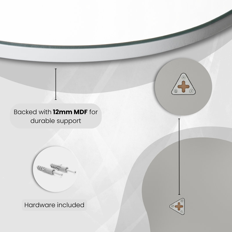 Asymmetrical Mirror, Decorative Irregular Mirror, Frameless Cloud Mirror, White, 46" H x 26" W