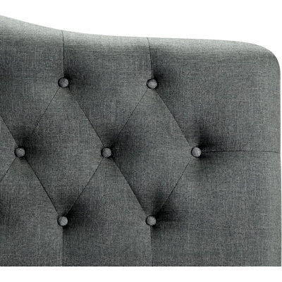 Linen Upholstered Headboard-Modern-Adjustable Height-Button Tufting