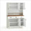 Armoire de rangement pour garde-manger avec 6 portes et tablette ouverte