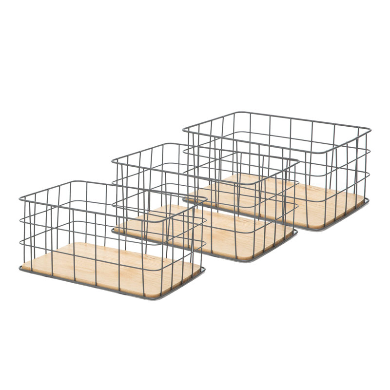 Ensemble de paniers, H 5,5 po x l 12 po x P 8 po