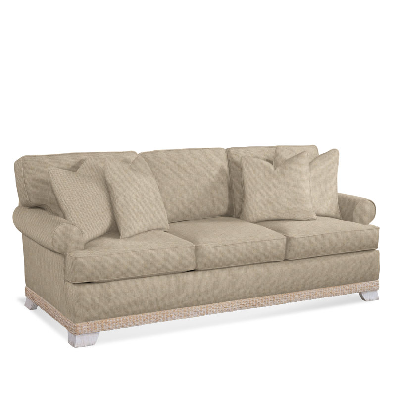 Fairwind 83" Sofa Bed with Reversible Cushions, Oatmeal Crypton Performance; 0822-74, 5" Innerspring Mattress