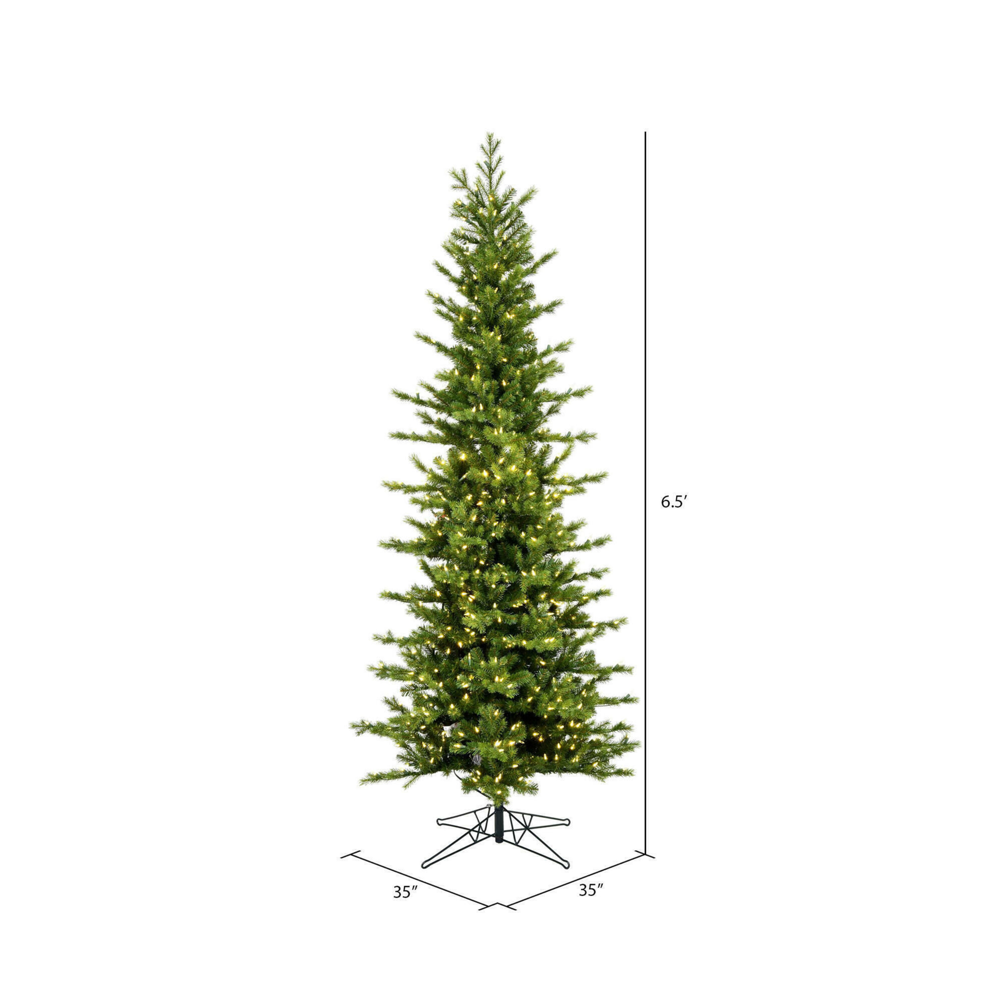 Moutauk Pencil Pine Artificial Christmas Tree, 6.5'