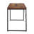 Rectangular Top Writing Desk With Metal Legs, Weathered Oak And Black