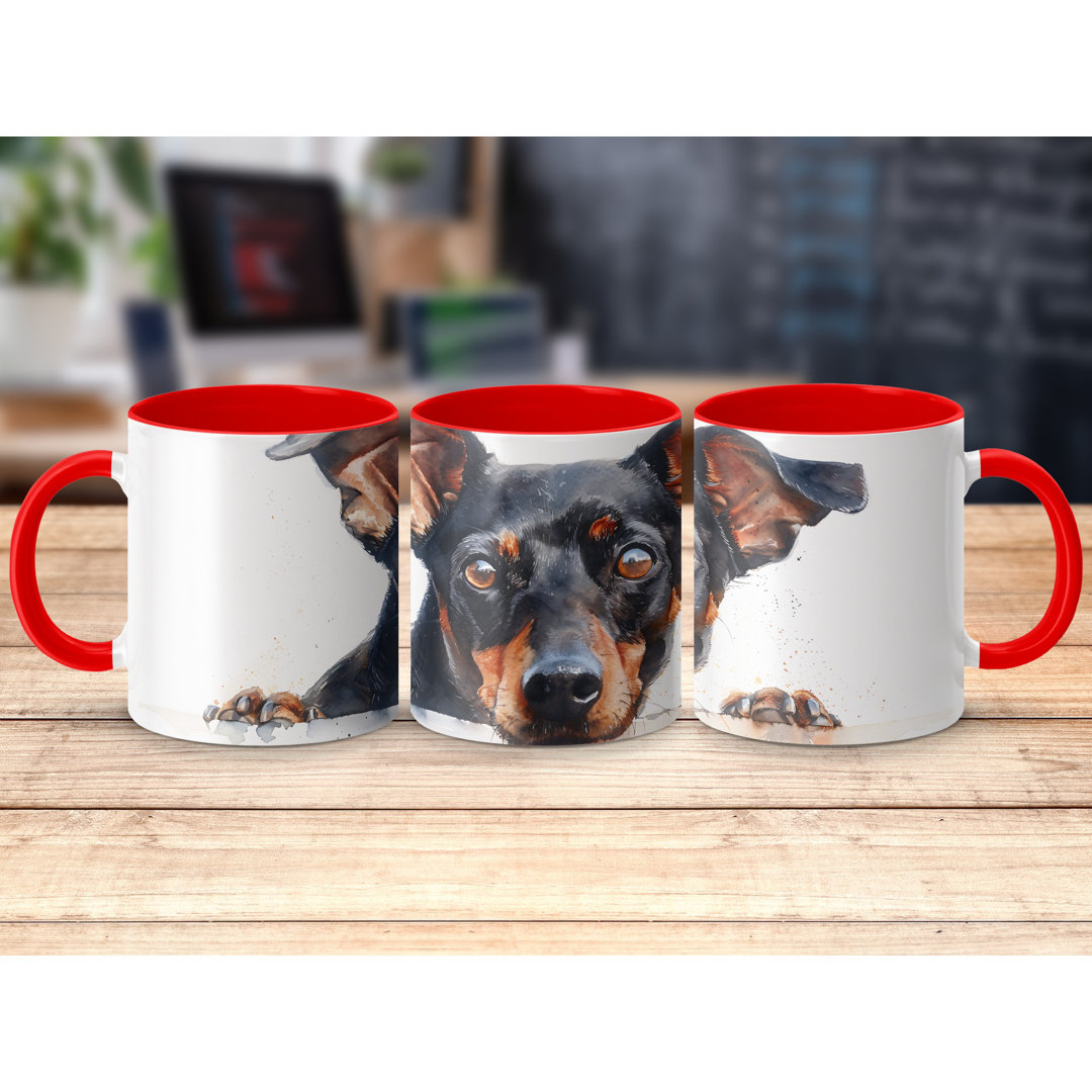 Watercolor Doberman Pinscher Design 11oz Coffee Mug