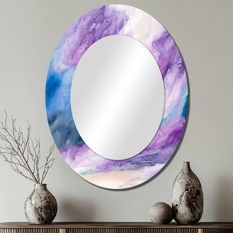 Miroir mural violet violet à l'horizon, 40 po x 30 po