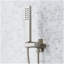 Sefina Thermostatic Shower System with Dual Showerheads and Hand Shower - Brushed Nickel-152472060