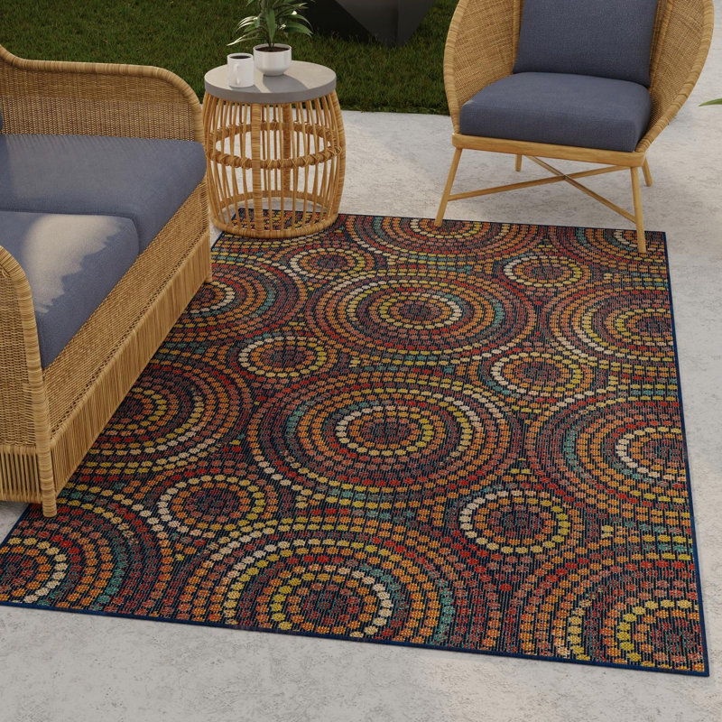 Gracye Geometric Indoor / Outdoor Rug, Rectangle 2' x 3'1"
