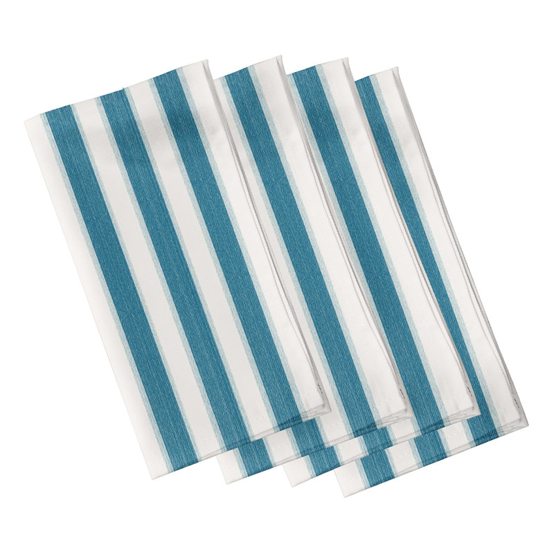 Harman Polyester Striped Square Napkin, Blue