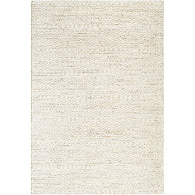Tapis beige en laine Lavande