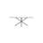Arya Glass Top Metal Base Dining Table-71322023-71322027