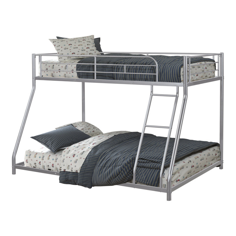 Kason Kids Twin Over Full Bunk Bed, Silver