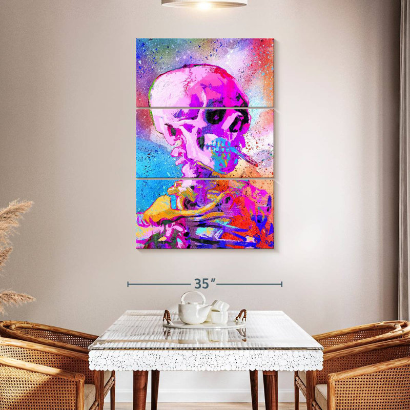 Kerner Skull Smoking I, 50" H x 32" W