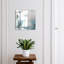Key cabinet for wall, Opens to the left, 30x30x5, White, Dandelions fog water drops details nature, 