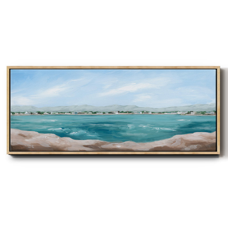 Turquoise Isle III - toile encadrée, H 12 po x l 30 po