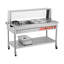 Table chauffante commerciale 5 casseroles + 2 casseroles avec réchaud