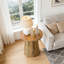 Table d'appoint en bois avec base octogonale-397684166