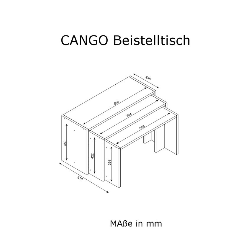 Redfield 3 Piece Nest of Tables