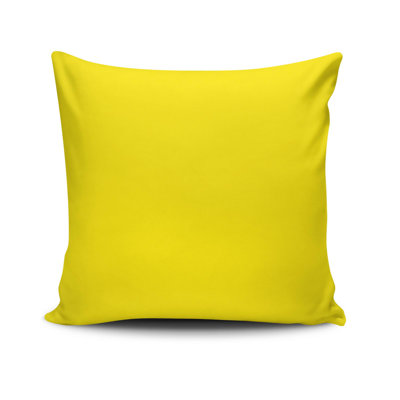 Decorative Cushion, 17.0 x 17.0 Inches, 50% Cotton / 50% Polyester, Machine Washable, Ironable, Silicone Filling, Concealed Zip Closure | Soft & Stylish Throw Pillow for Living Room, Bedroom, & Office Décor