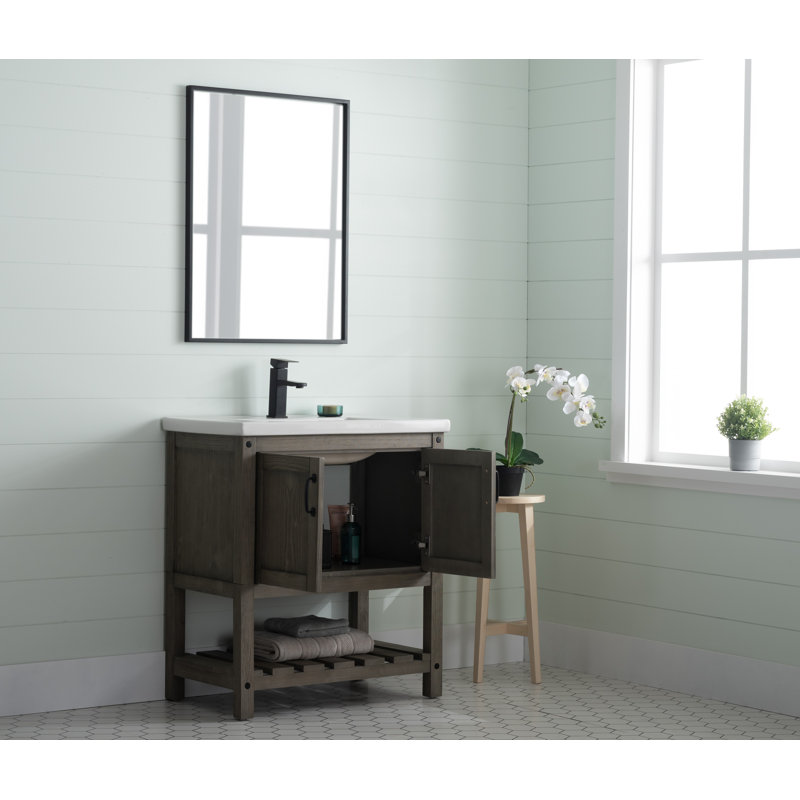 Ensemble de meuble-lavabo simple 30 po Radstock, Gris antique
