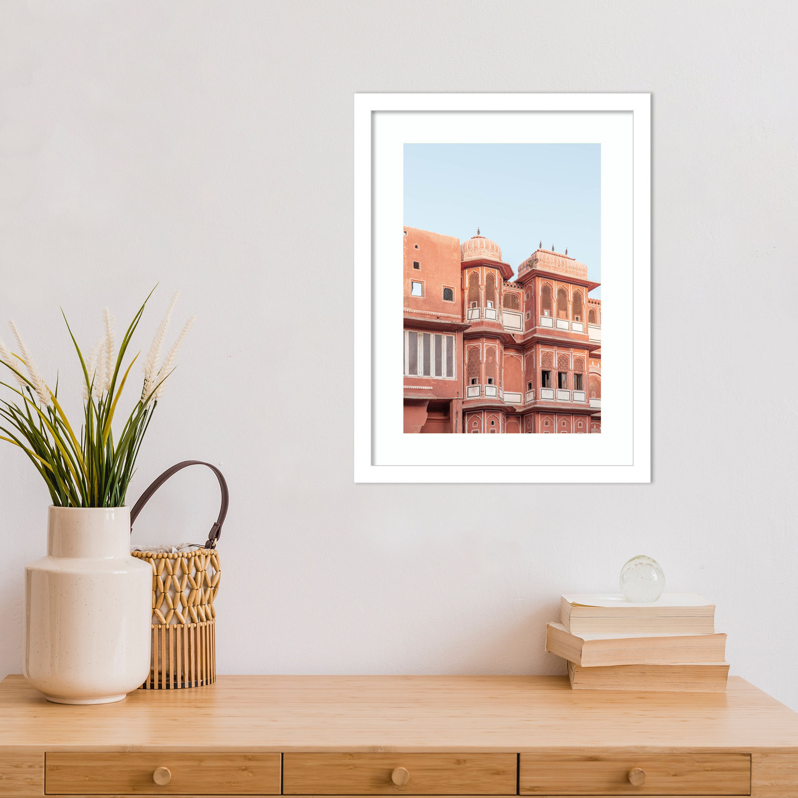 Palace by Shot by Clint Wood Framed Wall Art Print, 17" H x 13" W, White