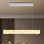 32inch Rectangle Chrome K9 Crystal Chandelier Modern Linear Pendant Lighting Fixture For Dining Room Kitchen Island