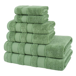 Ample Decor 100% Cotton Hand Towel for Kitchen Set of 2 Mint Green,  Absorbent Premium Quality, Oeko TEX Certified, for Bathroom, Hotel, Spa,  Gym