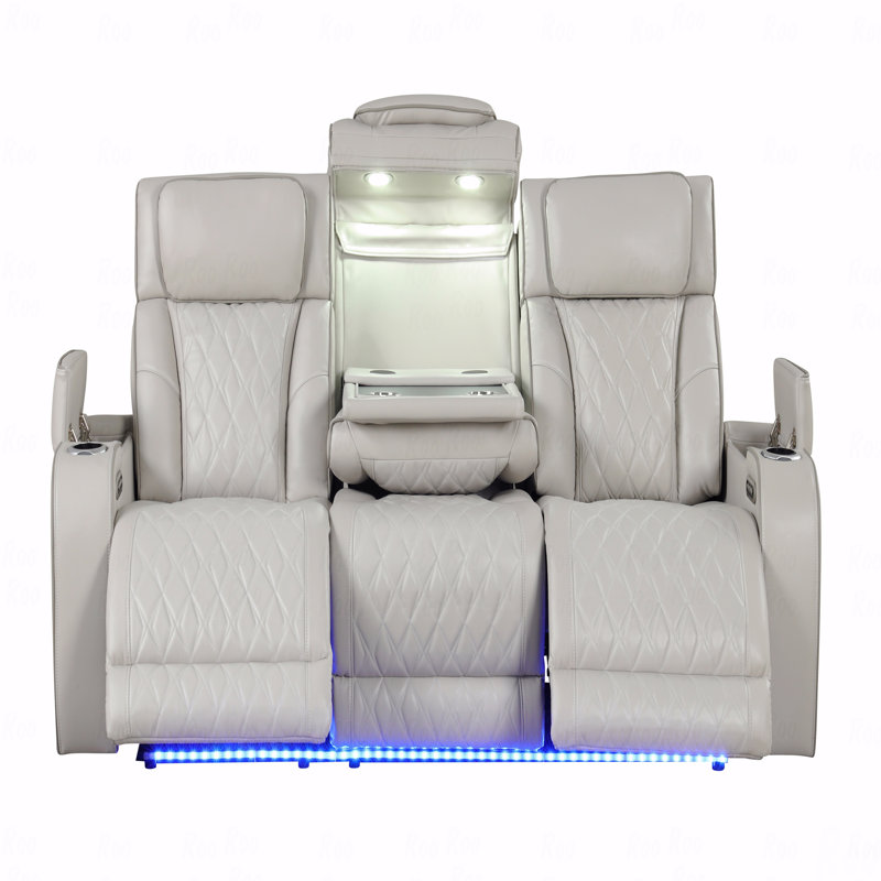 Canapé en tissu avec revêtement inclinable Fortuner, Beige