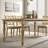 Jahnya 5-Piece Dining Set, Dining Table With 4 Cross Back Dining Chairs, Light Oak Finish-208596205