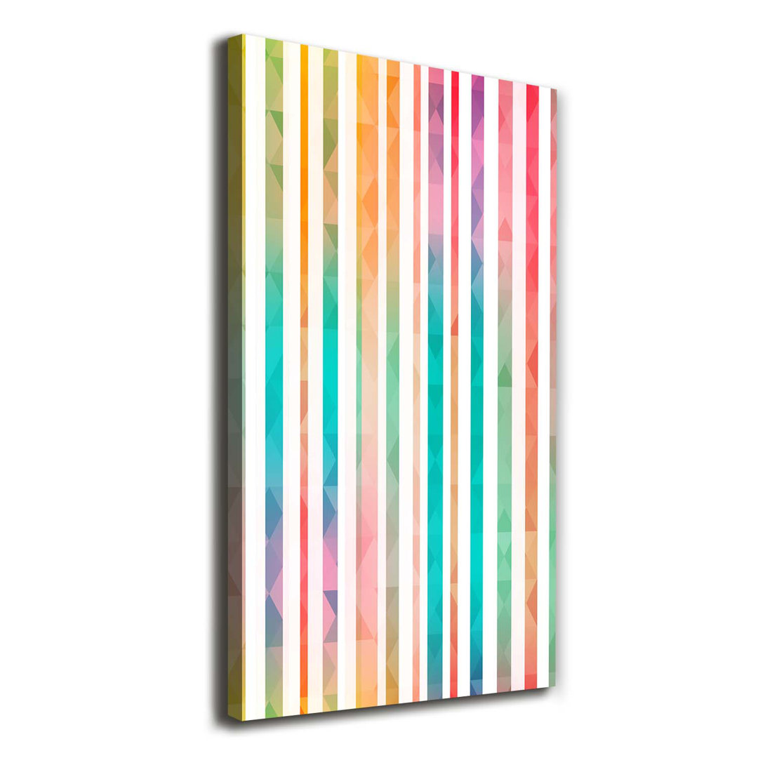 Bunte Streifen - Kunstdrucke auf Leinwand - Wrapped Canvas