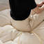 Causeuse-coussin modulaire en chenille noir crème