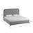 Savannah Curved LED Upholstered Platform Bed With Under-Bed Lighting Fabric-1256891317-1256891316