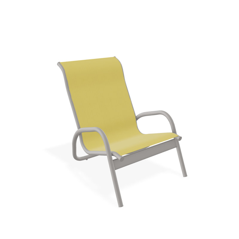 Chaise de jardin Gardenella, Jaune, Gris chaleureux
