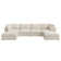 Honbay U-shaped Corduroy Modular Sectional Cloud Couch