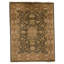 Hand Knotted Wool Oriental Area Rug in Black And Rust