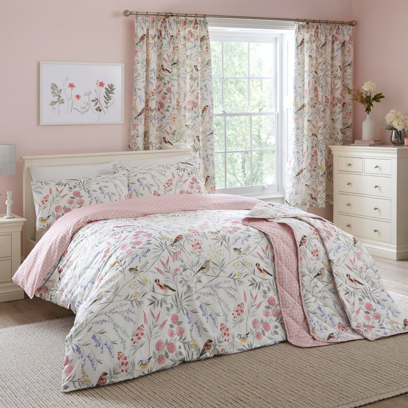 Floral Duvet Cover Set with Pillowcases, Super King - 2 Standard Pillowcases
